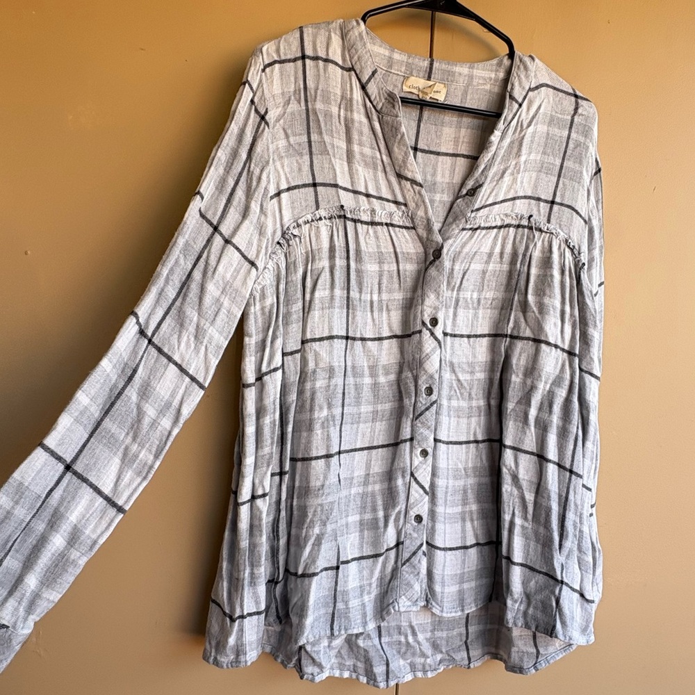 Cloth and stone women’s plaid shirt